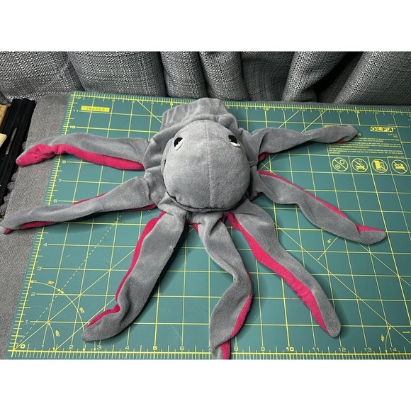 VTG Plush Creations Inc Full Hand Puppet Octopus Gray Pink 1993 Stuffed Animal - Picture 11 of 11